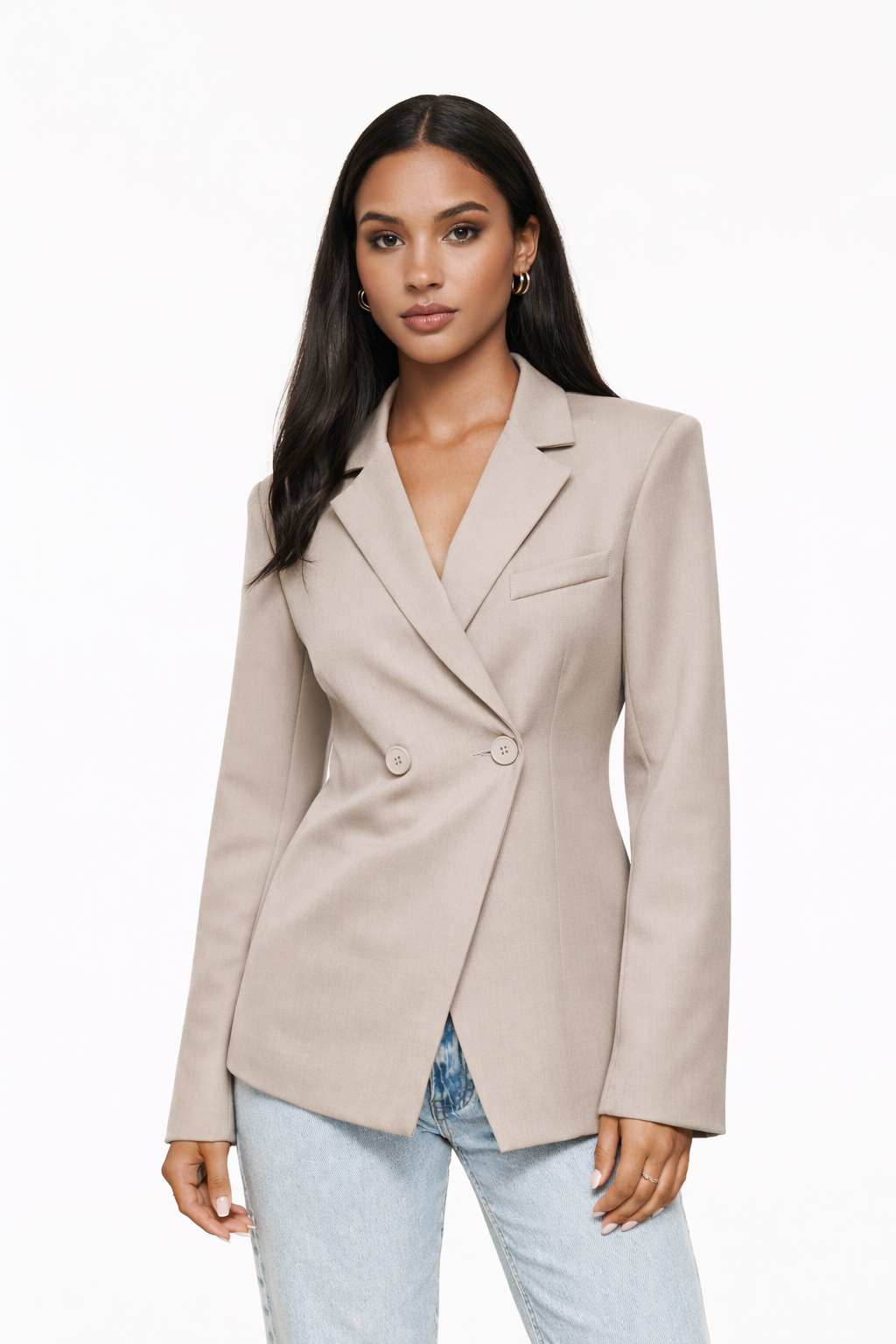 Taupe Elegant Blazer