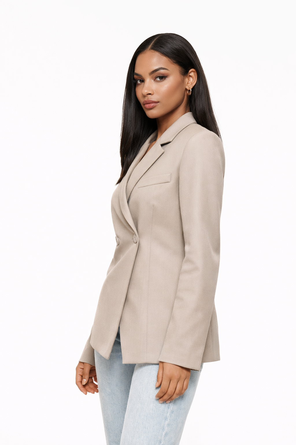 Taupe Elegant Blazer