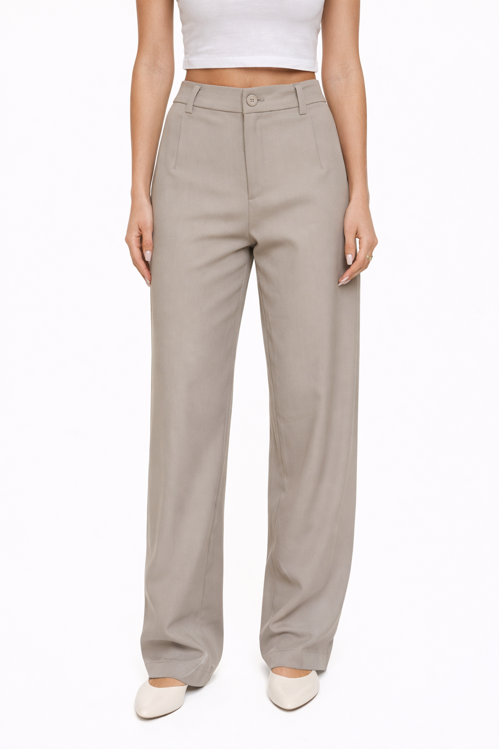 Taupe Elegant Pantalon