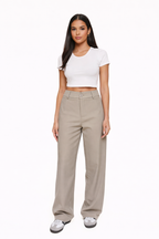 Taupe Elegant Pantalon