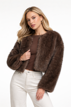 Cropped Fluffy Jas Bruin