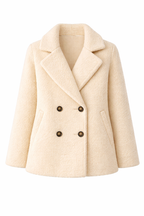 Korte Teddy Jas met Knoopsluiting