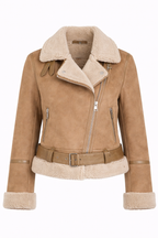 Cropped Aviator Dames Jas met Teddy Voering