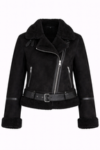 Cropped Aviator Dames Jas met Teddy Voering