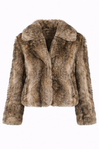 Camel Faux Fur Damesjas
