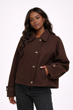 Donkerbruine Korte Damesjas