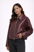 Luxe Bordeaux Faux Leren Damesjas