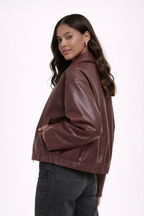 Luxe Bordeaux Faux Leren Damesjas