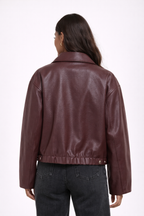 Luxe Bordeaux Faux Leren Damesjas