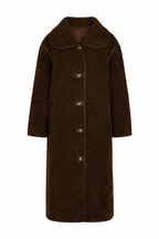 Mantel Teddy Damesjas – Donkerbruin