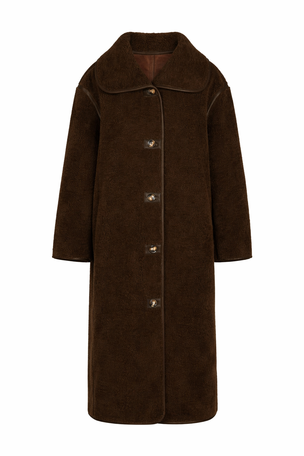 Mantel Teddy Damesjas – Donkerbruin